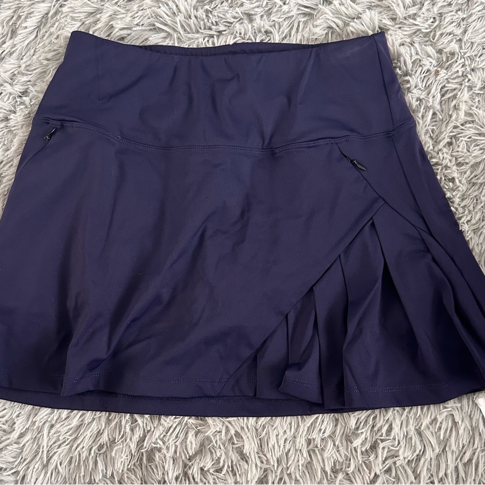 Oriana Navy Blue Women's Golf Skort with pockets and side detail